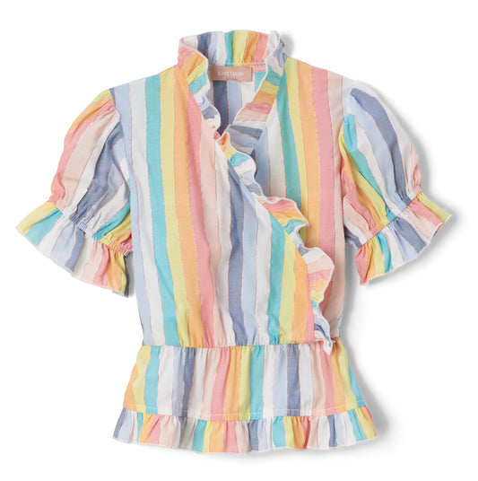 Children's Railroad Wrap Top